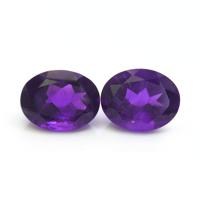 3.50&nbsp;Ct.Tw.Total Carat Weight Amethyst Pair from Ceylon (Sri Lanka) Video