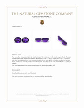 3.28 Ct.Tw.Total Carat Weight Purple Amethyst Pair from Ceylon (Sri Lanka) Appraisal