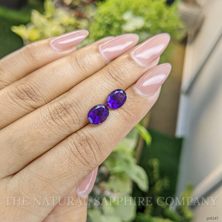 3.28 Ct.Tw. Amethyst Pair from Ceylon (Sri Lanka)