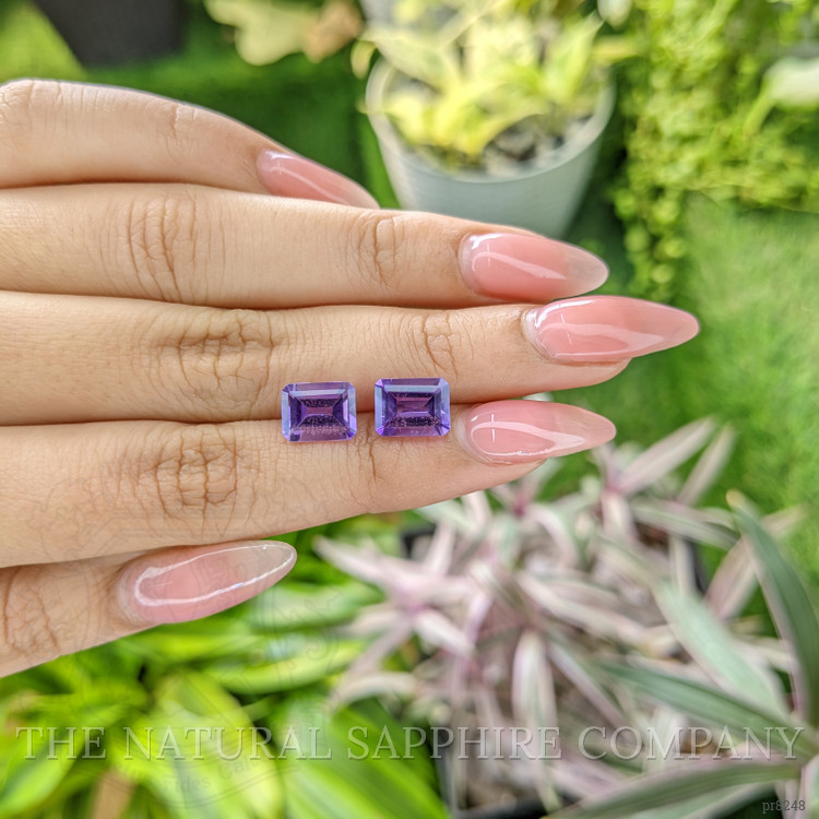 4.08 Ct.Tw. Amethyst Pair from Ceylon (Sri Lanka)