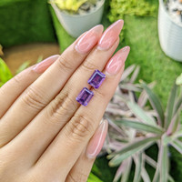 4.08&nbsp;Ct.Tw.Total Carat Weight Amethyst Pair from Ceylon (Sri Lanka) Life Style