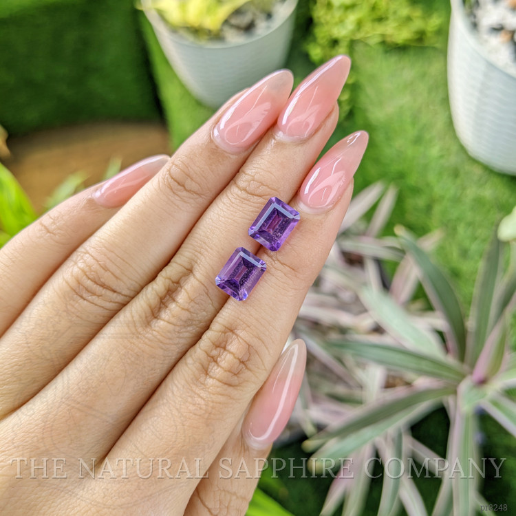 4.08 Ct.Tw. Amethyst Pair from Ceylon (Sri Lanka)