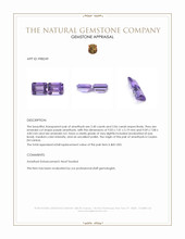 4.46 Ct.Tw.Total Carat Weight Purple Amethyst Pair from Ceylon (Sri Lanka) Appraisal