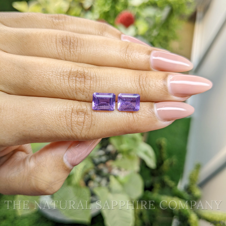 4.46 Ct.Tw. Amethyst Pair from Ceylon (Sri Lanka)