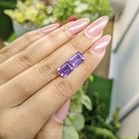 4.46&nbsp;Ct.Tw.Total Carat Weight Amethyst Pair from Ceylon (Sri Lanka) Life Style