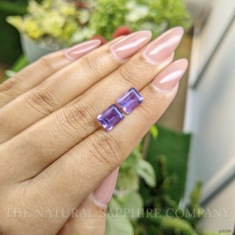 4.46 Ct.Tw. Amethyst Pair from Ceylon (Sri Lanka)