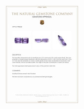 4.28 Ct.Tw.Total Carat Weight Purple Amethyst Pair from Ceylon (Sri Lanka) Appraisal