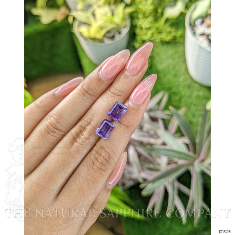 4.28 Ct.Tw. Amethyst Pair from Ceylon (Sri Lanka)