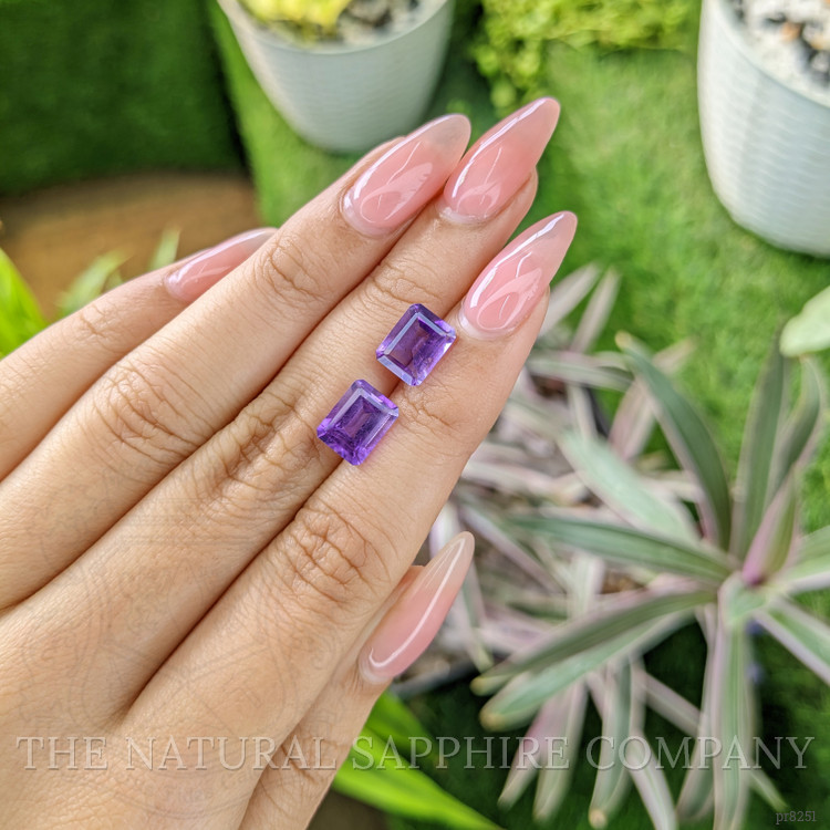 4.13 Ct.Tw. Amethyst Pair from Ceylon (Sri Lanka)