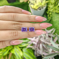 4.13&nbsp;Ct.Tw.Total Carat Weight Amethyst Pair from Ceylon (Sri Lanka) Life Style