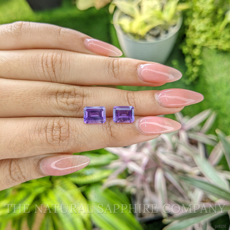 4.13 Ct.Tw. Amethyst Pair from Ceylon (Sri Lanka)