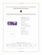 4.29 Ct.Tw.Total Carat Weight Amethyst Pair from Ceylon (Sri Lanka) Scan Report