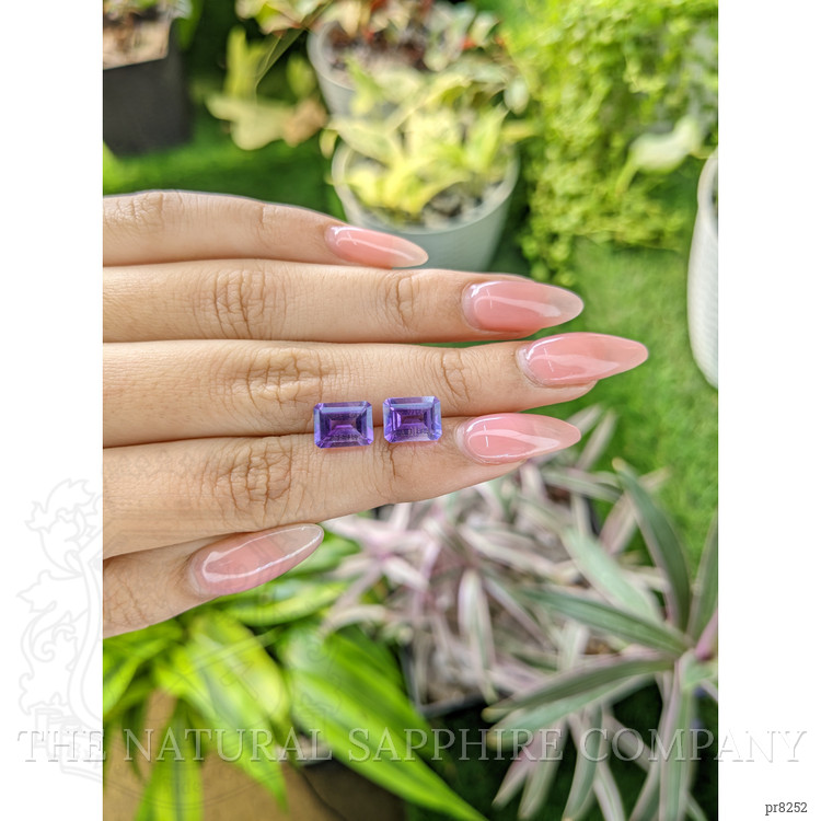 4.29 Ct.Tw. Amethyst Pair from Ceylon (Sri Lanka)