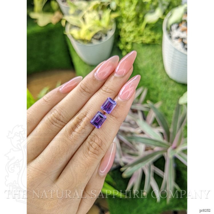 4.29 Ct.Tw. Amethyst Pair from Ceylon (Sri Lanka)