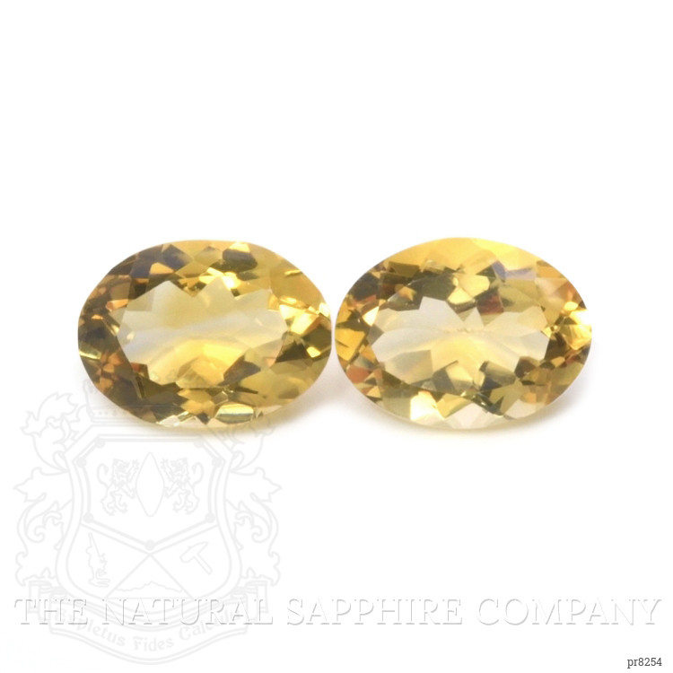 14.74 Ct.Tw. Citrine Pair from Ceylon (Sri Lanka)