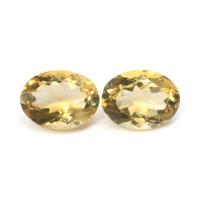 15.33&nbsp;Ct.Tw.Total Carat Weight Citrine Pair from Ceylon (Sri Lanka) Video