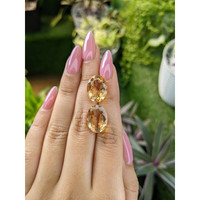 15.33&nbsp;Ct.Tw.Total Carat Weight Citrine Pair from Ceylon (Sri Lanka) Life Style
