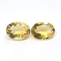 15.17&nbsp;Ct.Tw.Total Carat Weight Citrine Pair from Ceylon (Sri Lanka) Video