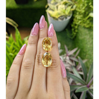 16.12&nbsp;Ct.Tw.Total Carat Weight Citrine Pair from Ceylon (Sri Lanka) Life Style