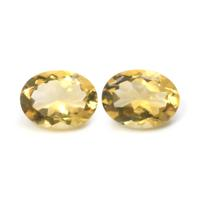 15.61&nbsp;Ct.Tw.Total Carat Weight Citrine Pair from Ceylon (Sri Lanka) Video