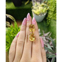 15.61&nbsp;Ct.Tw.Total Carat Weight Citrine Pair from Ceylon (Sri Lanka) Life Style