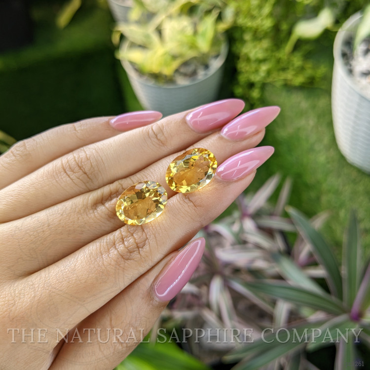 15.12 Ct.Tw. Citrine Pair from Ceylon (Sri Lanka)
