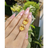 16.99&nbsp;Ct.Tw.Total Carat Weight Citrine Pair from Ceylon (Sri Lanka) Life Style