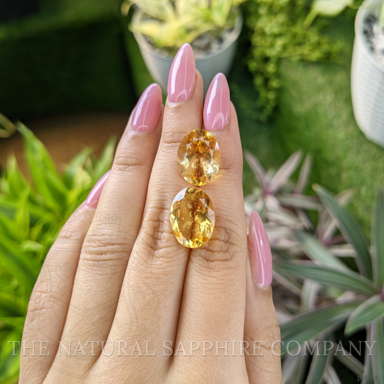 16.54 Ct.Tw. Citrine Pair from Ceylon (Sri Lanka)