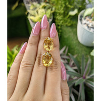 17.30&nbsp;Ct.Tw.Total Carat Weight Citrine Pair from Ceylon (Sri Lanka) Life Style