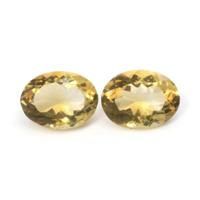 16.25&nbsp;Ct.Tw.Total Carat Weight Citrine Pair from Burma (Myanmar) Video