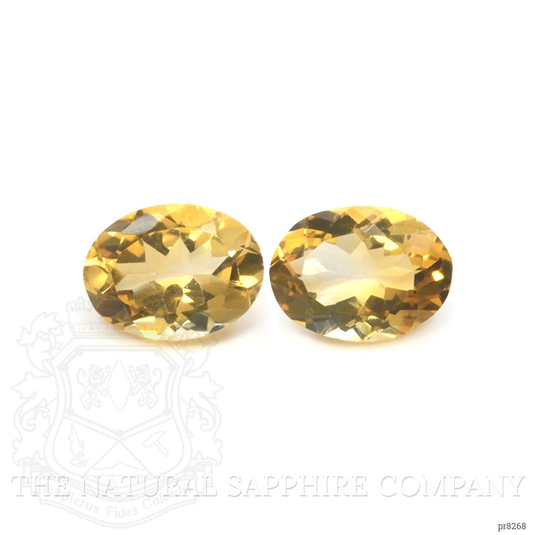 15.45 Ct.Tw. Citrine Pair from Ceylon (Sri Lanka)