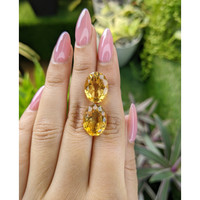 15.45&nbsp;Ct.Tw.Total Carat Weight Citrine Pair from Ceylon (Sri Lanka) Life Style