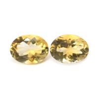 16.55&nbsp;Ct.Tw.Total Carat Weight Citrine Pair from Ceylon (Sri Lanka) Video