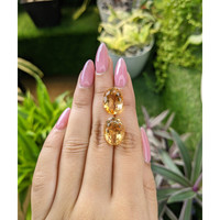 16.55&nbsp;Ct.Tw.Total Carat Weight Citrine Pair from Ceylon (Sri Lanka) Life Style