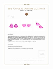 1.70 Ct.Tw.Total Carat Weight Pink Sapphire Pair from Ceylon (Sri Lanka) Appraisal