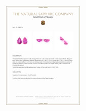 2.03 Ct.Tw.Total Carat Weight Pink Sapphire Pair from Ceylon (Sri Lanka) Appraisal