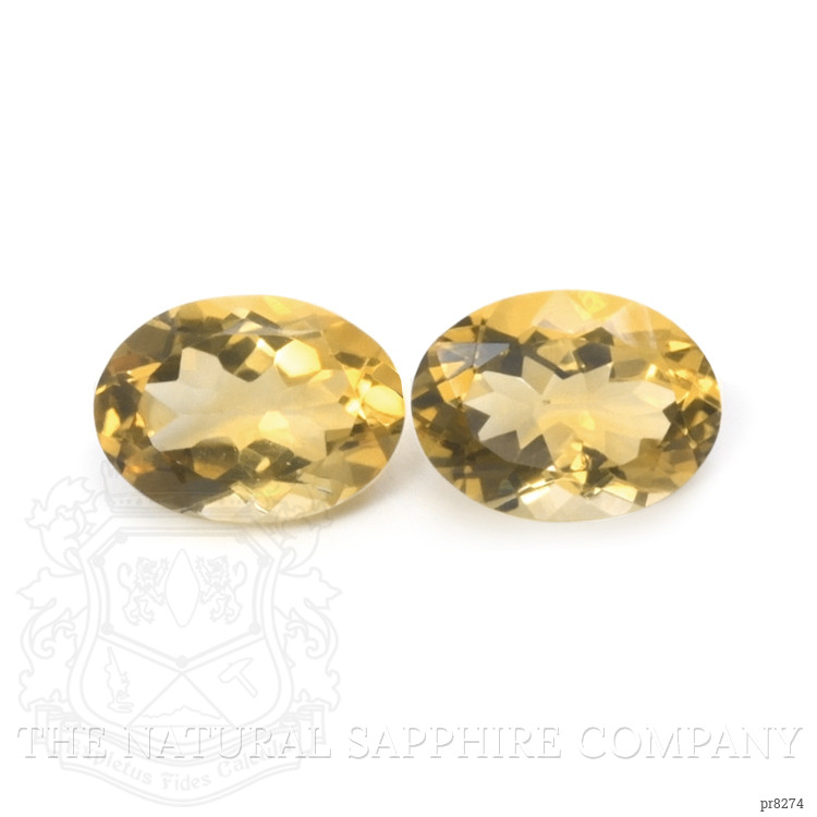 15.94 Ct.Tw. Citrine Pair from Bolivia