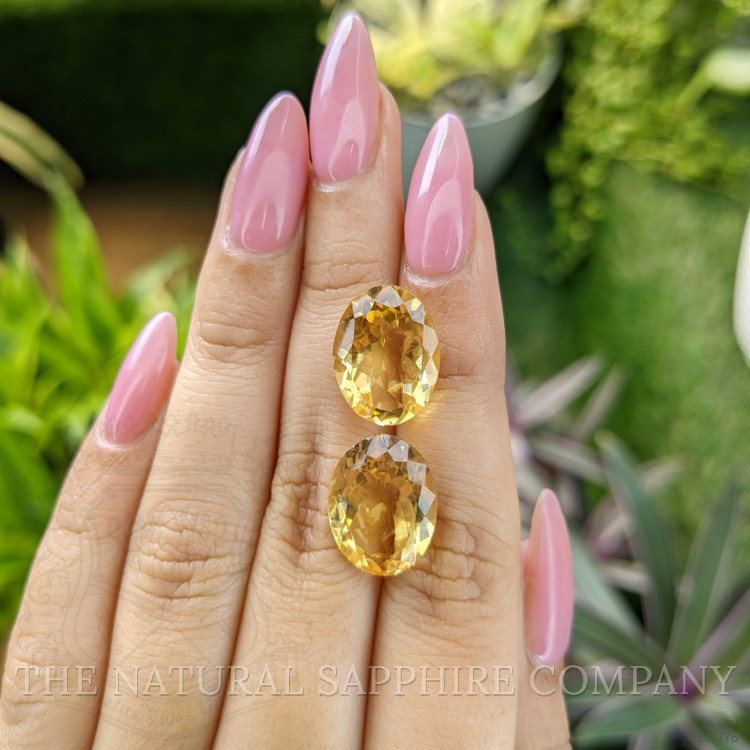 16.02 Ct.Tw. Citrine Pair from Bolivia