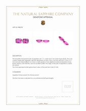 2.15 Ct.Tw.Total Carat Weight Pink Sapphire Pair from Ceylon (Sri Lanka) Appraisal