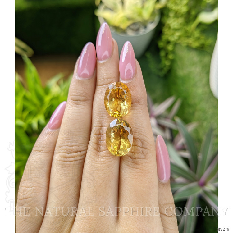 19.48 Ct.Tw. Citrine Pair from Bolivia