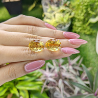 19.48 Ct.Tw.Total Carat Weight Citrine Pair from Bolivia Life Style