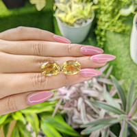 17.14 Ct.Tw.Total Carat Weight Citrine Pair from Bolivia Life Style