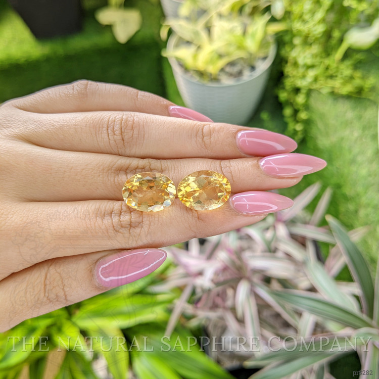 17.55 Ct.Tw. Citrine Pair from Bolivia