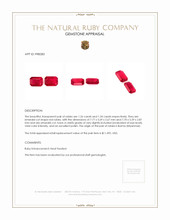 2.60 Ct.Tw.Total Carat Weight Ruby Pair from Burma (Myanmar) Appraisal