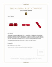2.27 Ct.Tw.Total Carat Weight Ruby Pair from Mozambique Appraisal
