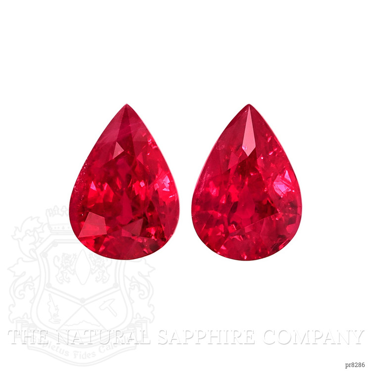 6.50 Ct.Tw. Ruby Pair from Burma (Myanmar)