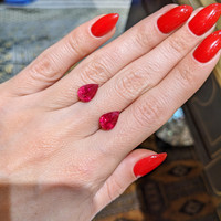 6.50&nbsp;Ct.Tw.Total Carat Weight Ruby Pair from Burma (Myanmar) Life Style
