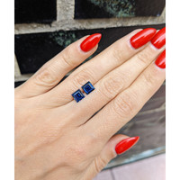 2.40 Ct.Tw.Total Carat Weight Blue Sapphire Pair from Thailand Life Style