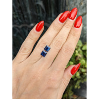 2.40 Ct.Tw.Total Carat Weight Blue Sapphire Pair from Thailand Life Style