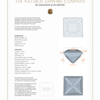 1.00 Ct.Tw.Total Carat Weight Blue Sapphire Pair from Ceylon (Sri Lanka) 3 D Scan Report